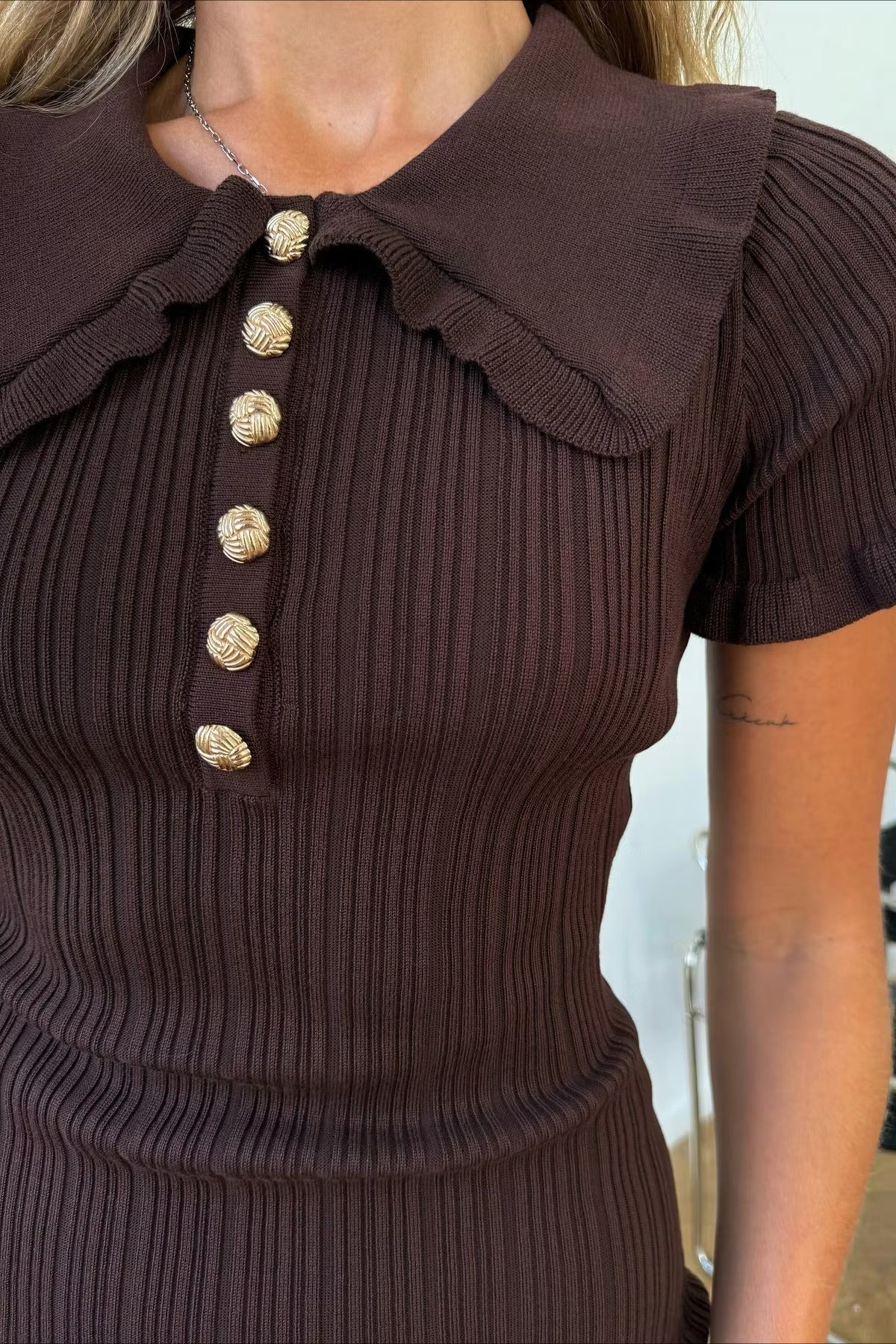 Robe-pull Beatrice à torsades