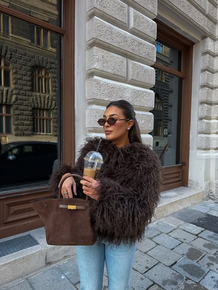 Manteau en fausse fourrure Stella