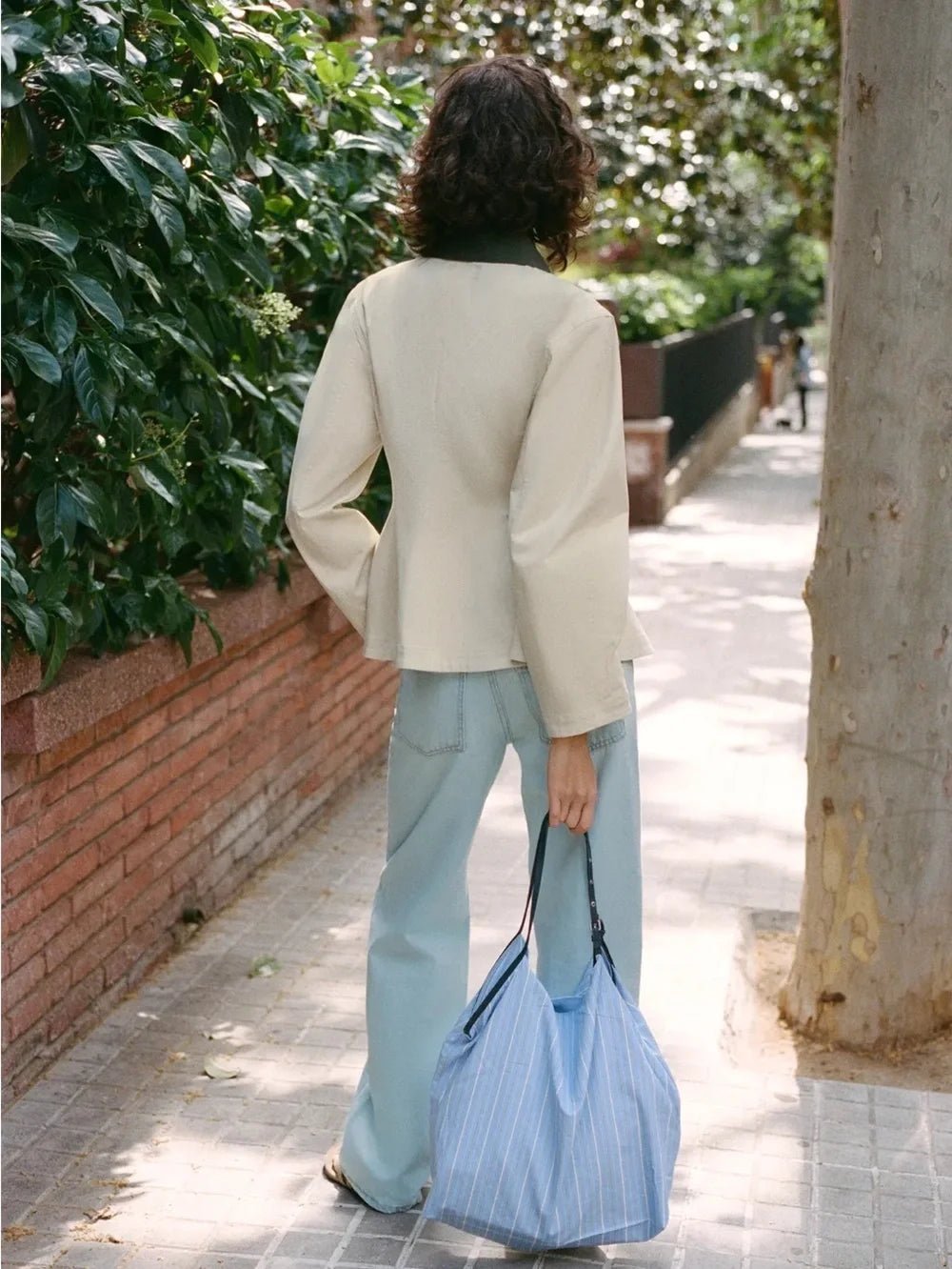 Veste péplum col contrastant Ruth