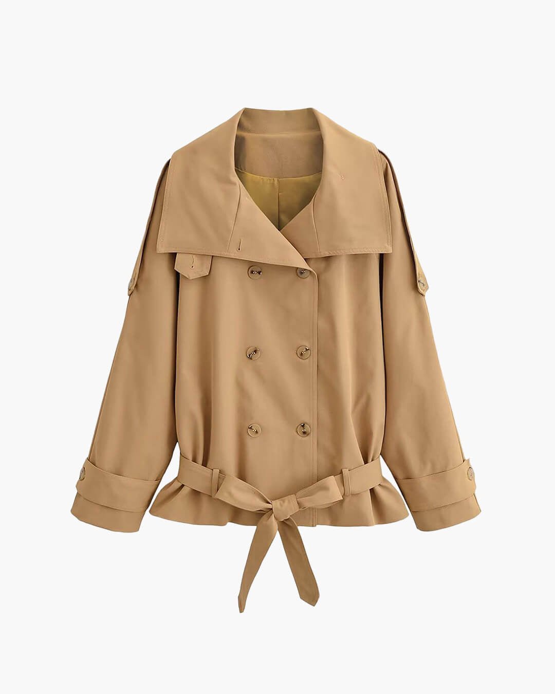 Trench-coat utilitaire Maria à col montant