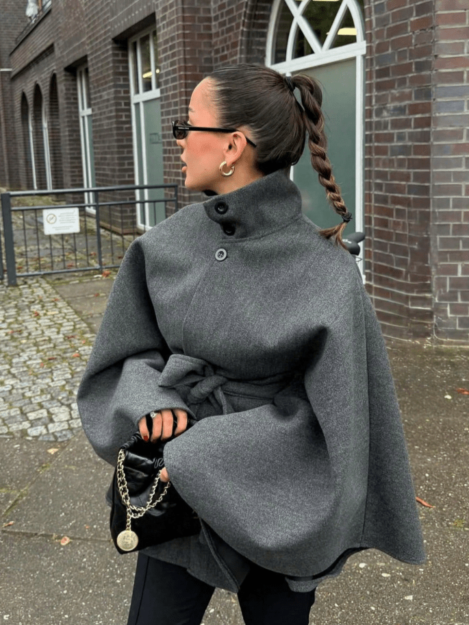 Daniela Belted Cape Jacket