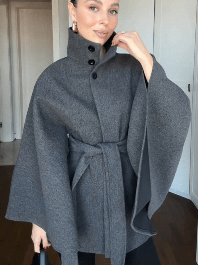 Daniela Belted Cape Jacket