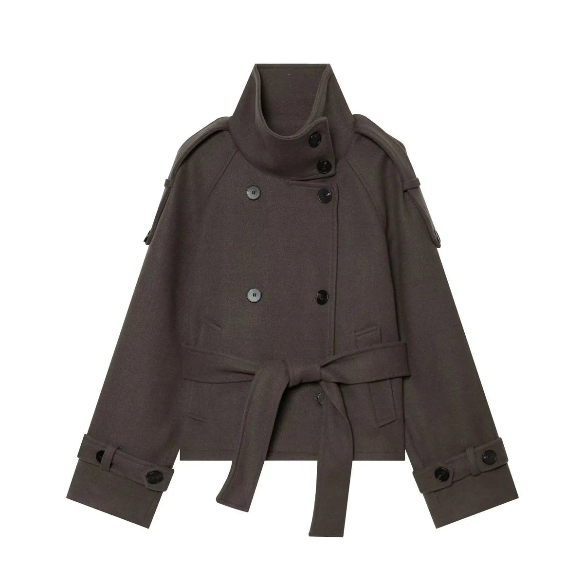 Manteau ceinturé à double boutonnage Anne