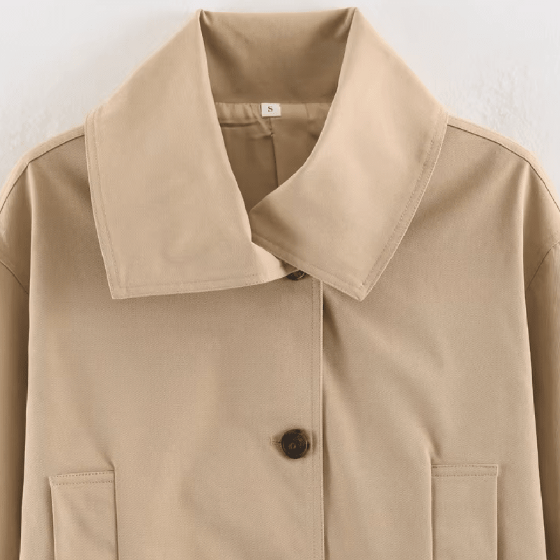 Helena Asymmetric Belted Trench Coat