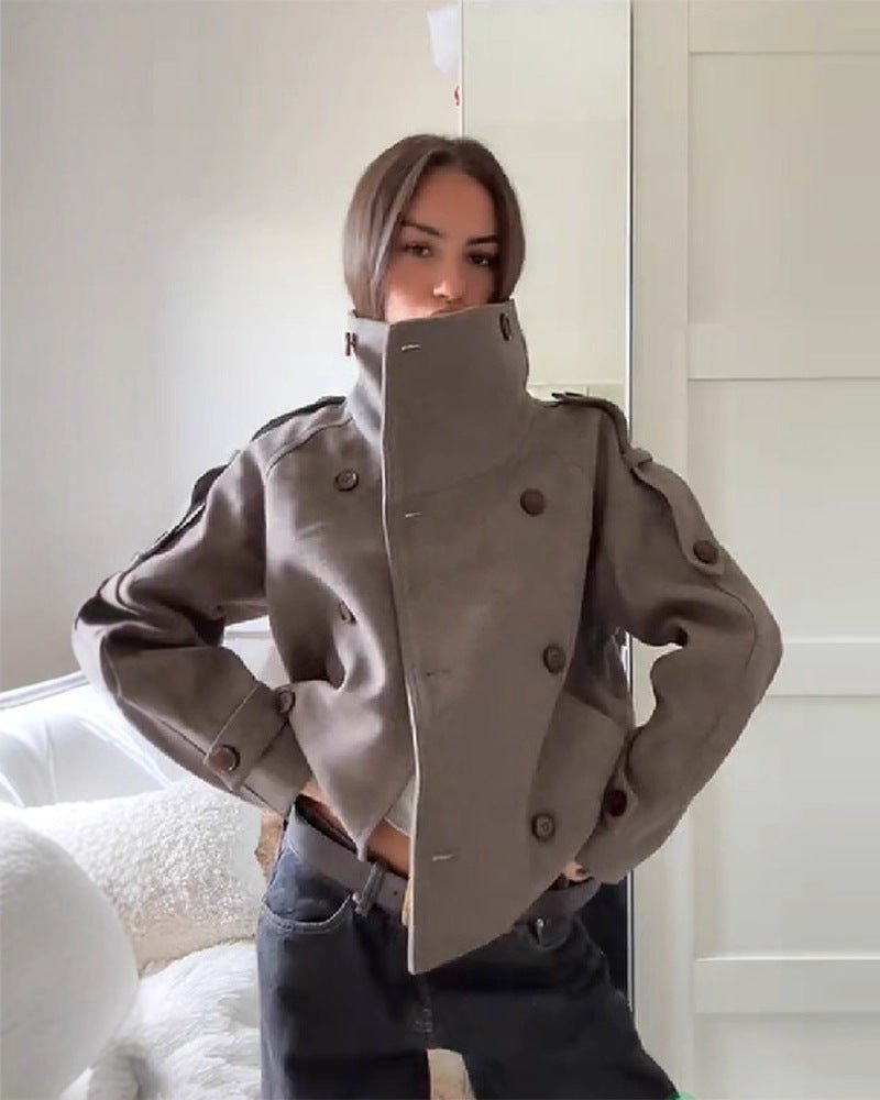 Manteau Kelly à col montant oversize