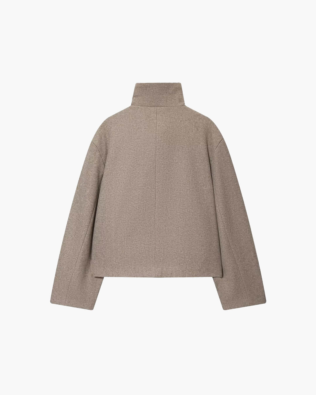 Manteau Monica Rose à boucle et col montant