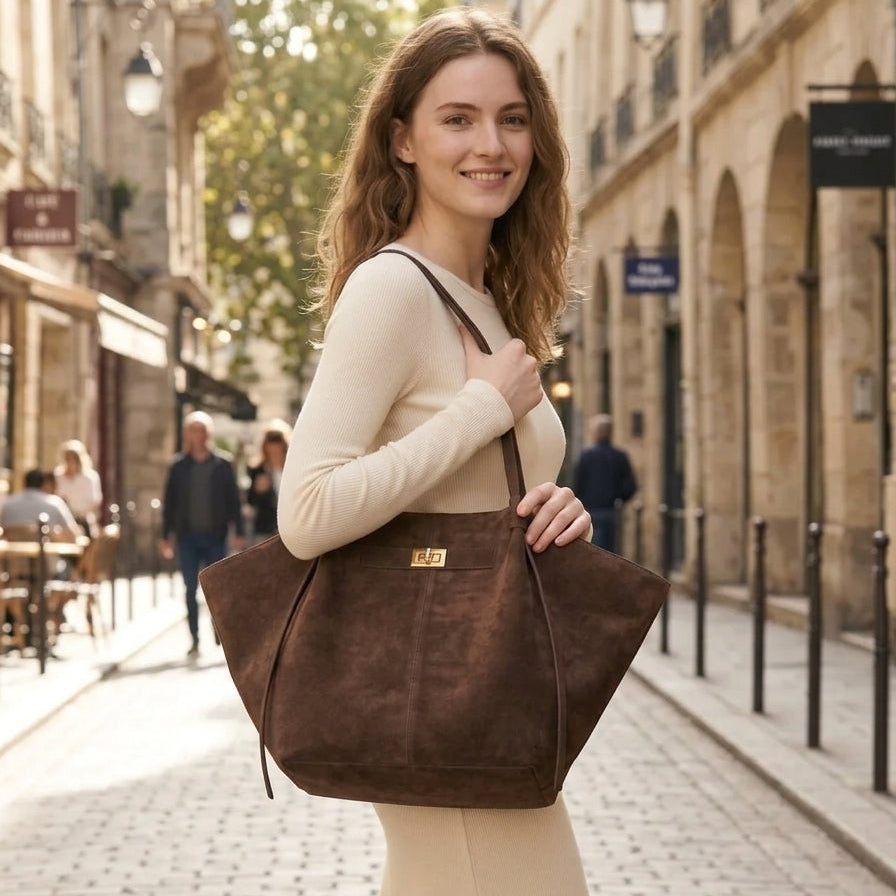 Sac cabas en daim Nora Bat-Wing