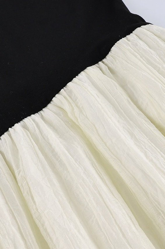 Tessa Contrast Irregular Maxi Dress