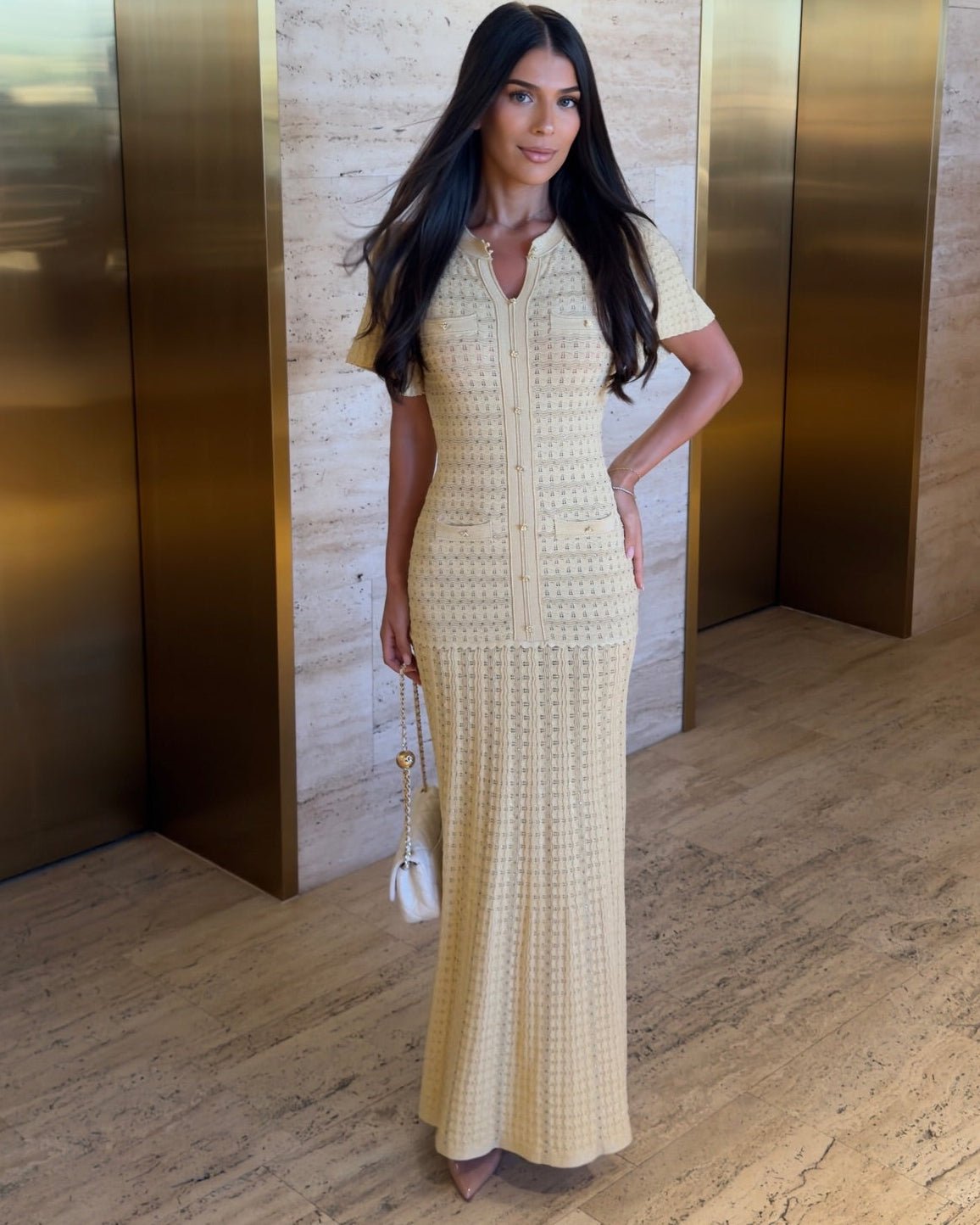 Sadie Sequin Knit Maxi Dress