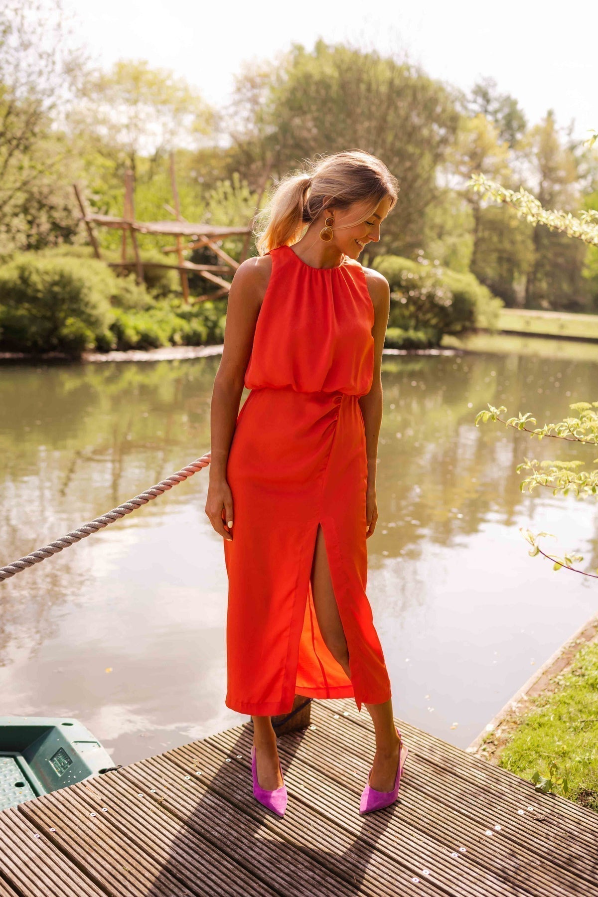 Robe midi sans manches Julie