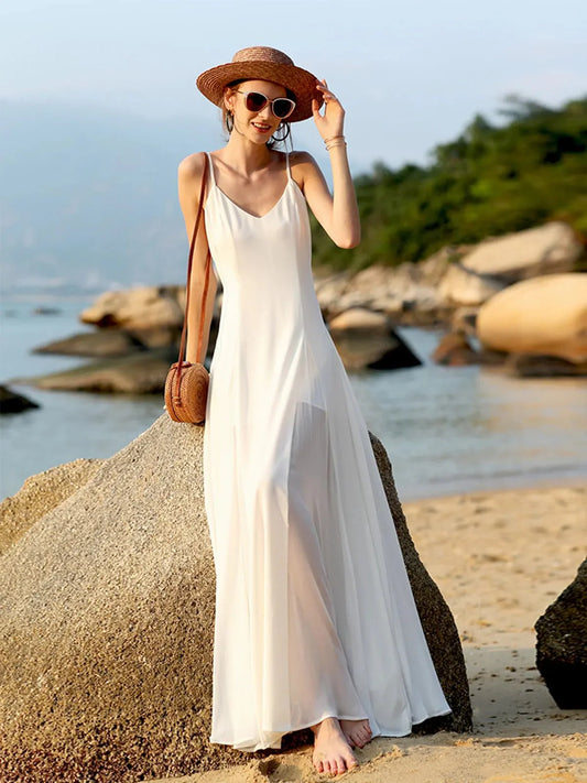 Robe Cami Eulalia à col en V et dos nu