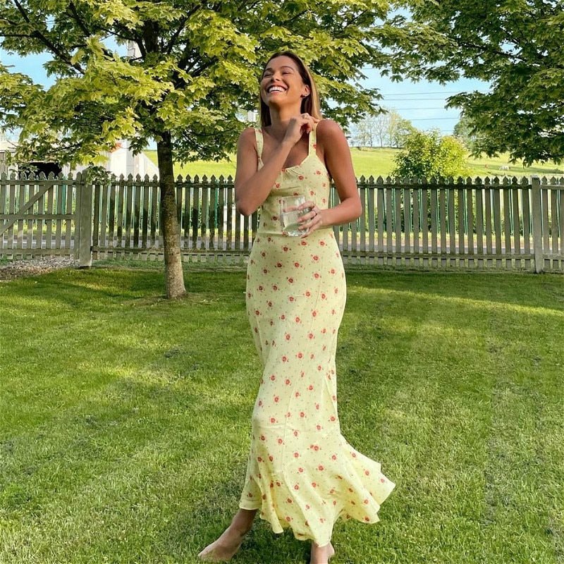 Hermione Flared Ruffle Floral Dress