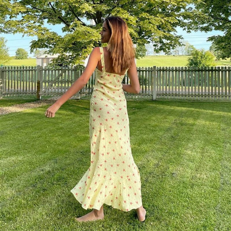 Hermione Flared Ruffle Floral Dress