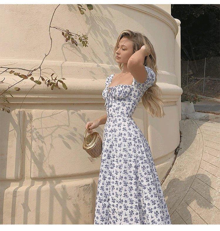 Robe midi Arianna à manches bouffantes fleuries [max 255]
