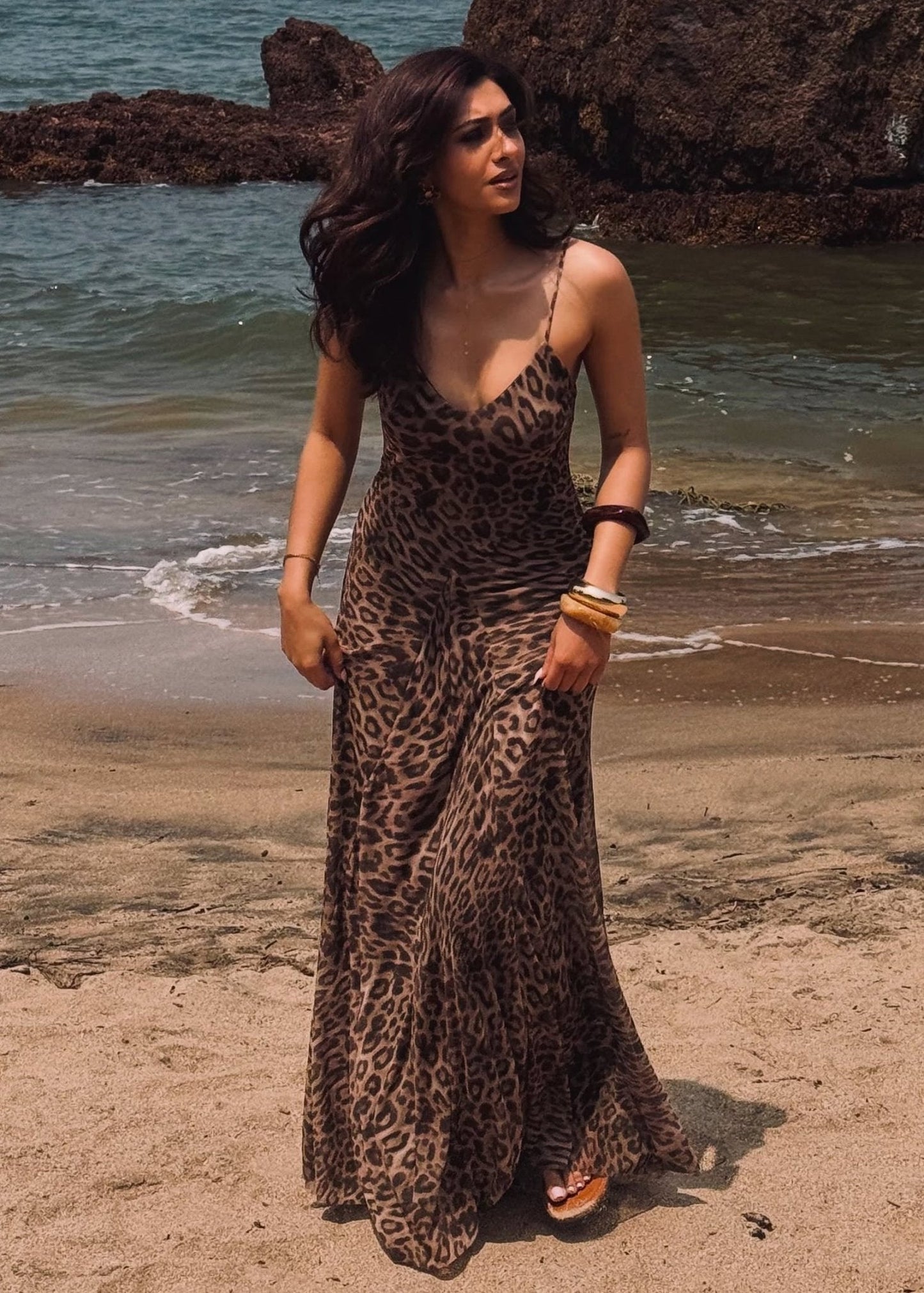 Lara Leopard Print Maxi Dress