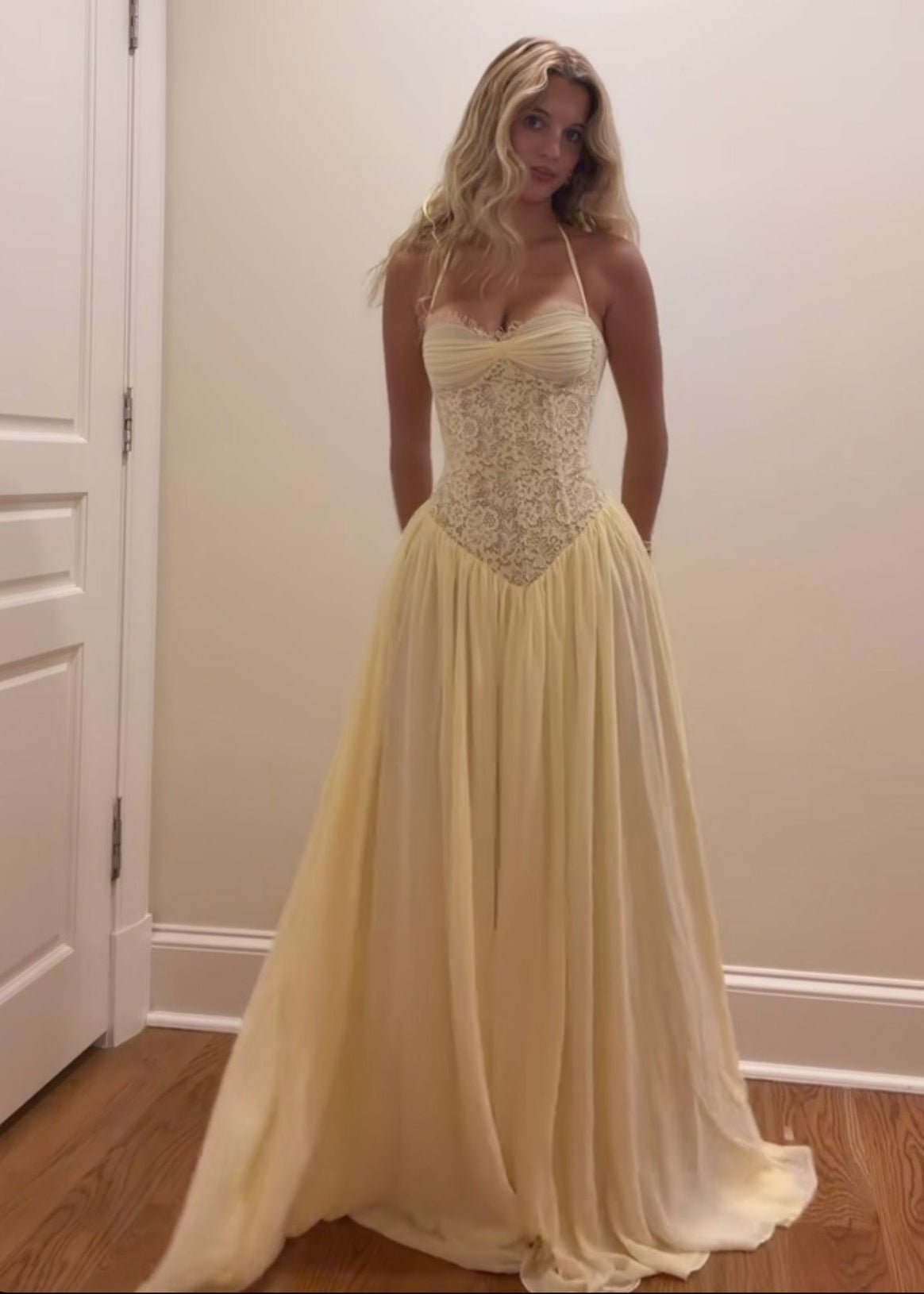 Erica.halter.corset.maxi