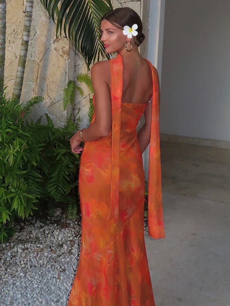Rina robe maxi sans bretelles en mesh