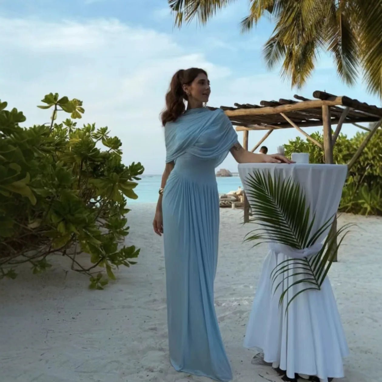 Robe maxi moulante en mesh Hadley