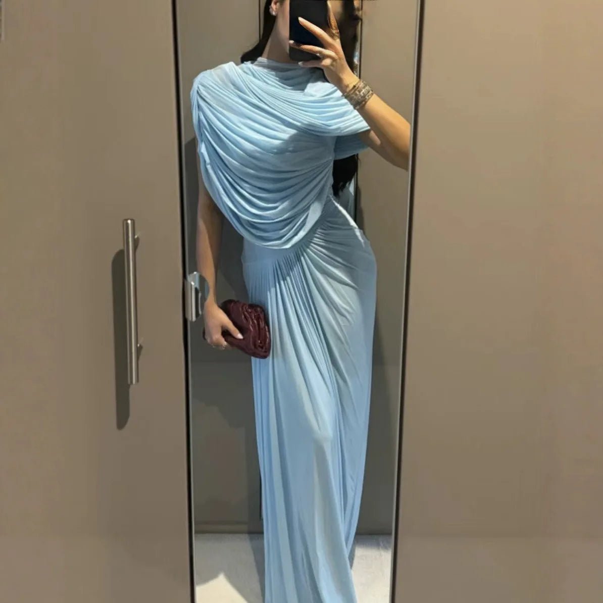 Robe maxi moulante en mesh Hadley