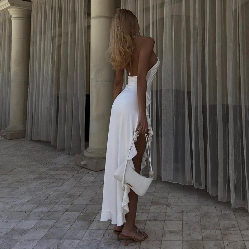 Valentina Ruffle Halter Dress