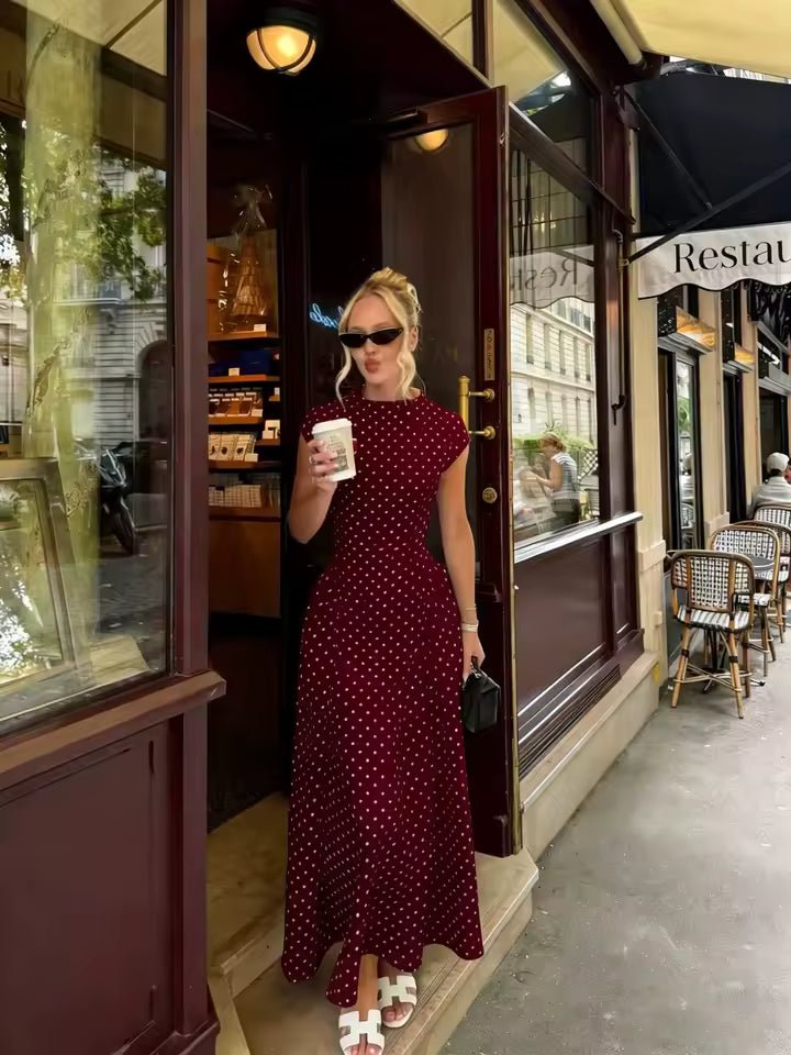 Sienna Flare Maxi Dress with Cap Sleeves