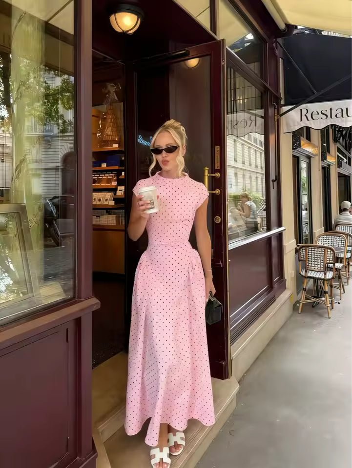 Sienna Flare Maxi Dress with Cap Sleeves