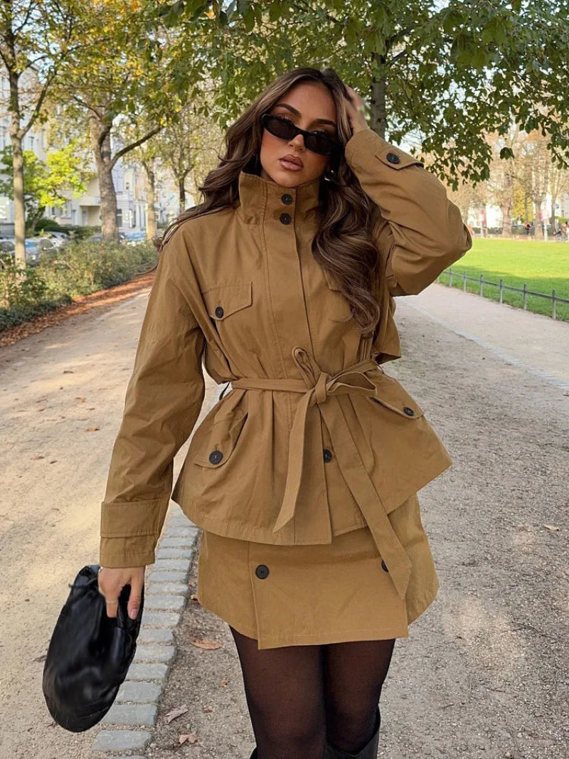 Ensemble veste ceinturée et skort Emily