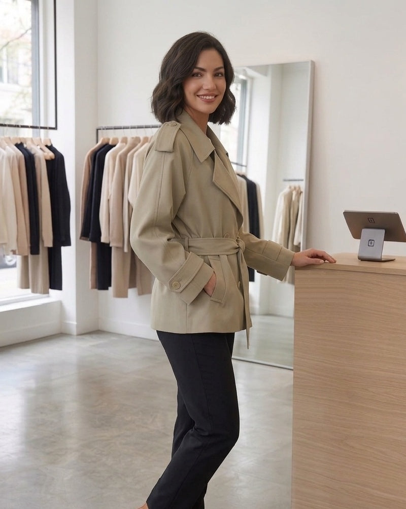 Trench-coat ceinturé oversize Fabienne