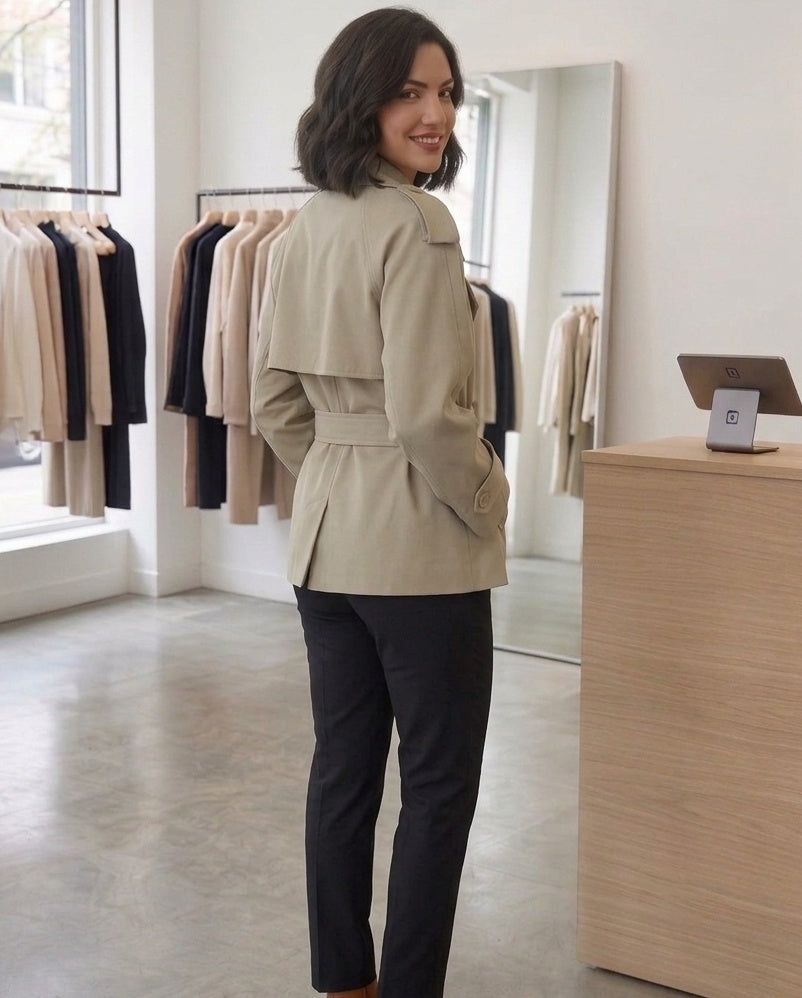 Trench-coat ceinturé oversize Fabienne