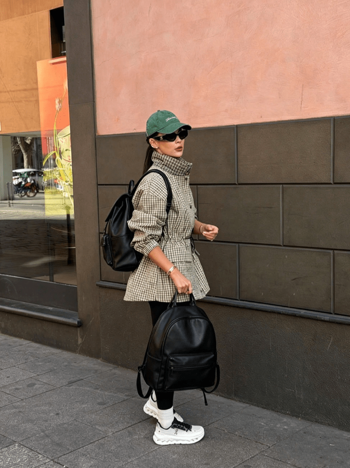 Veste cintrée à carreaux vintage Sarah