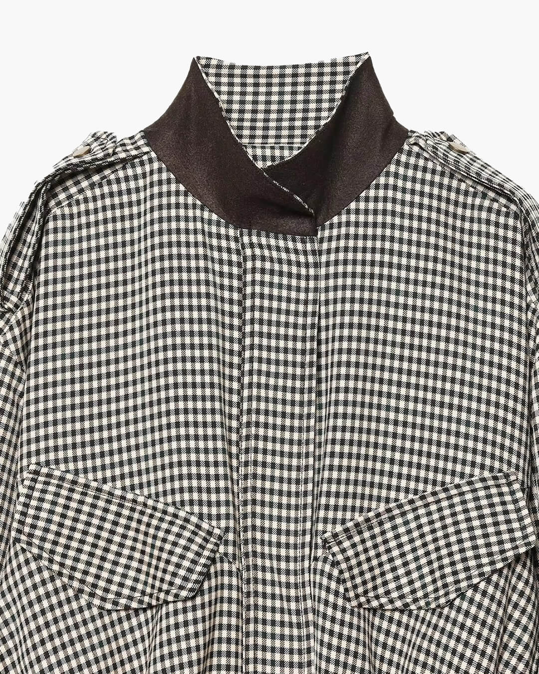 Blouson bomber à carreaux Lisa à col montant