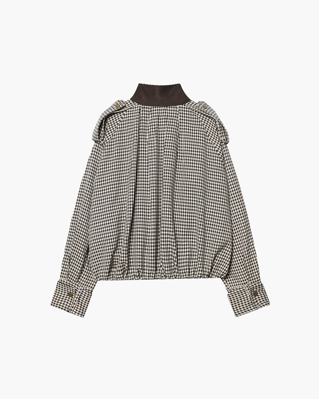 Blouson bomber à carreaux Lisa à col montant
