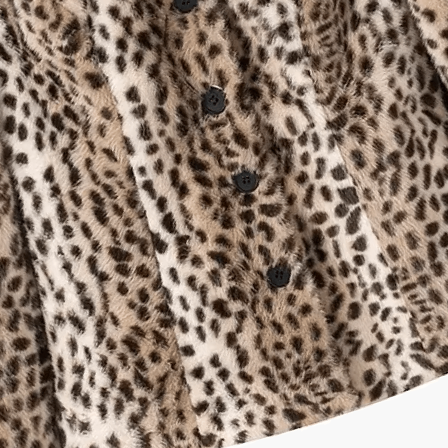 Veste courte en fausse fourrure léopard Katie