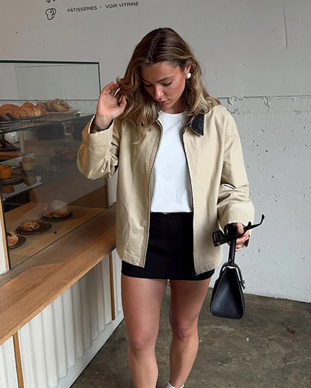 Veste zippée col contrastant Jessica
