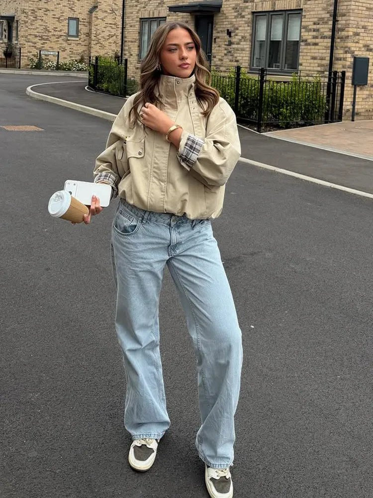 Blouson bomber à col montant Anna