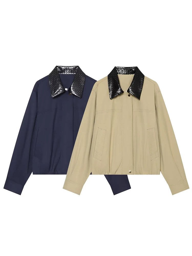 Layla Contrast Collar Bomber Jacket