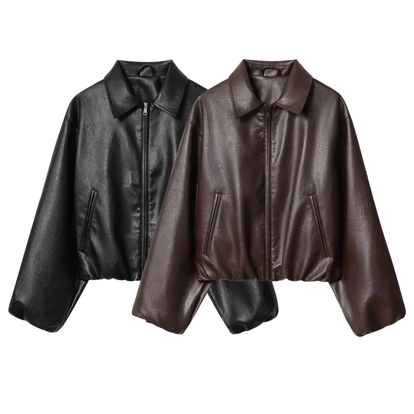 Blouson bomber Sienna en faux cuir