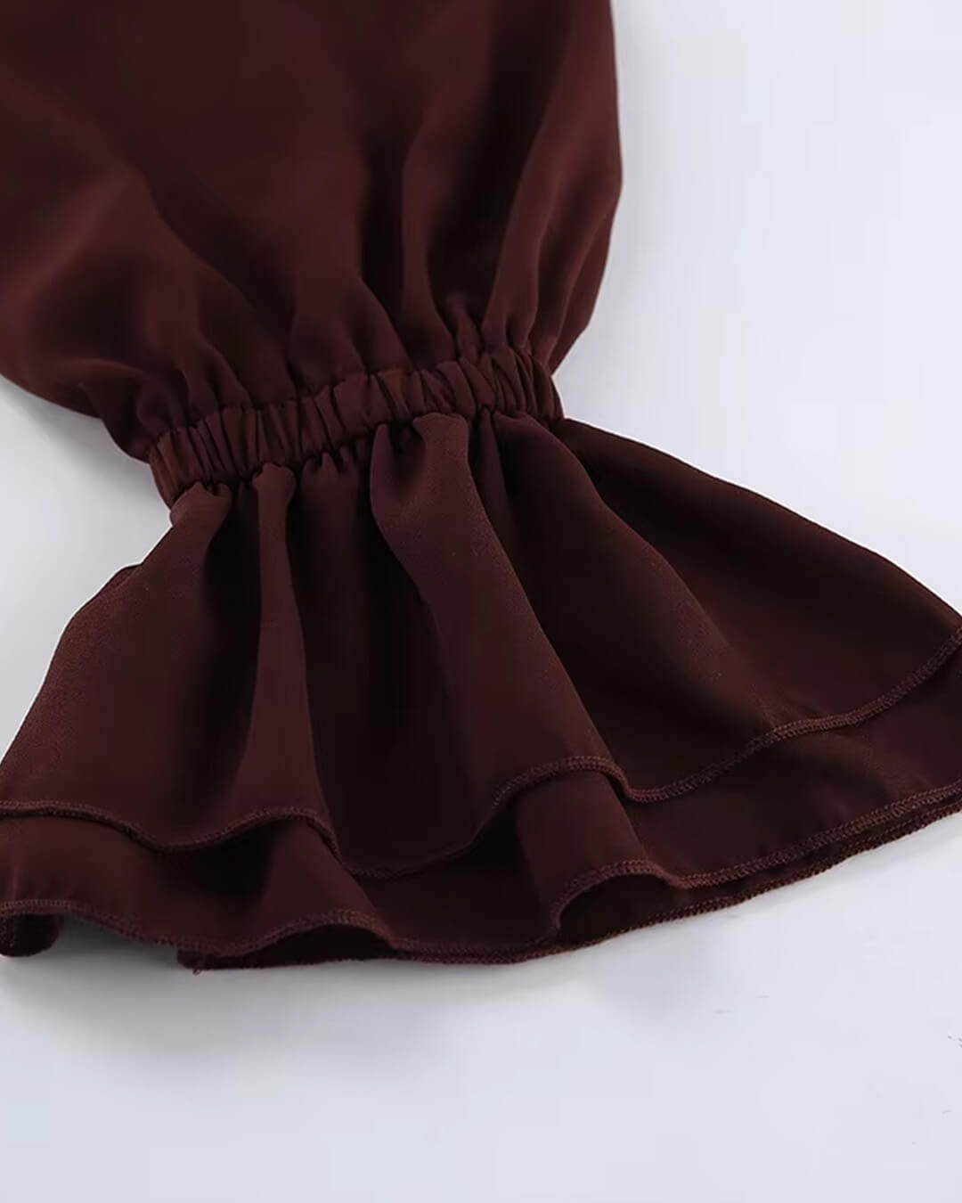 Blouse Monica à col noué et volants