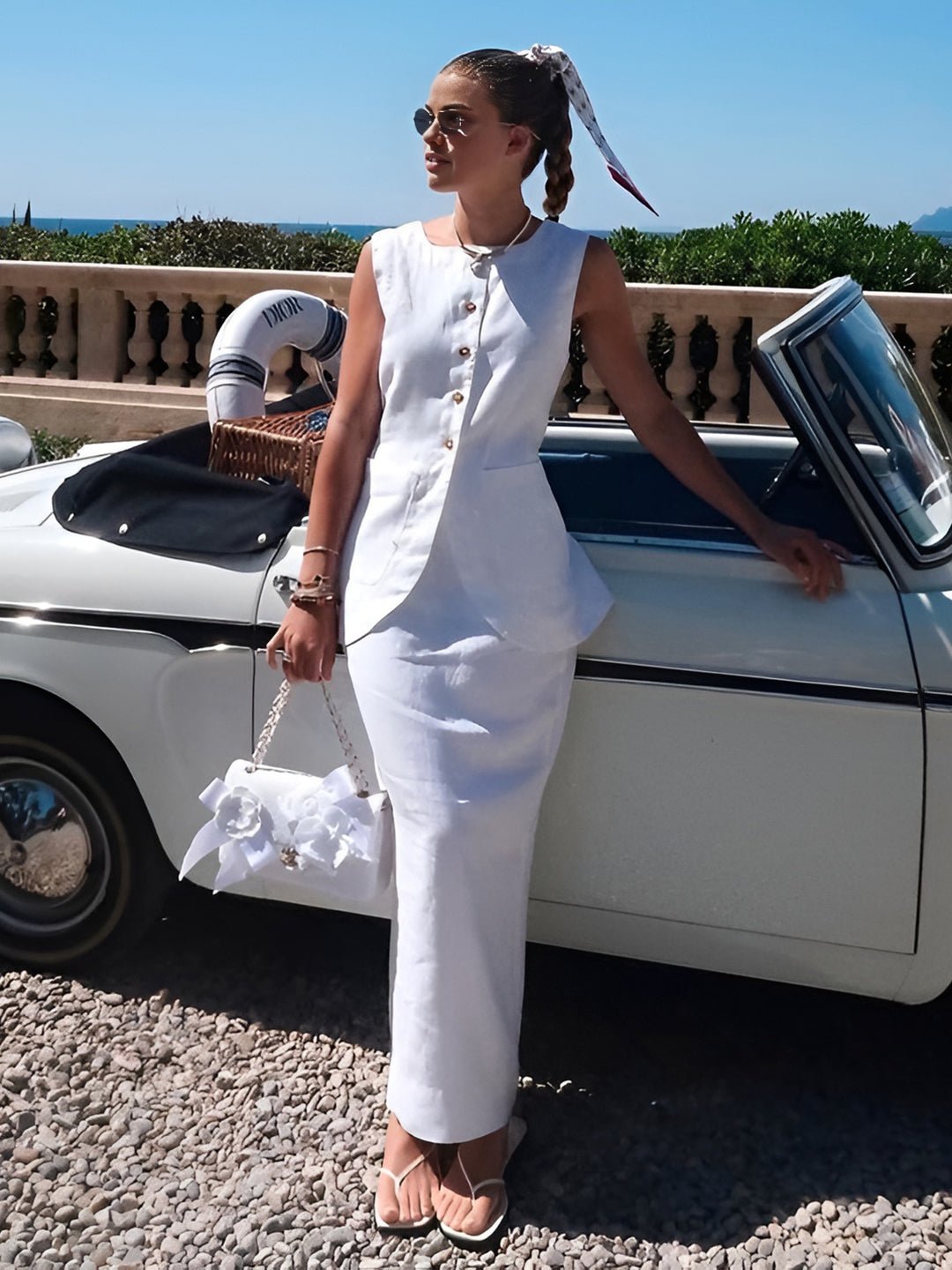Annalise Sleeveless Linen Set