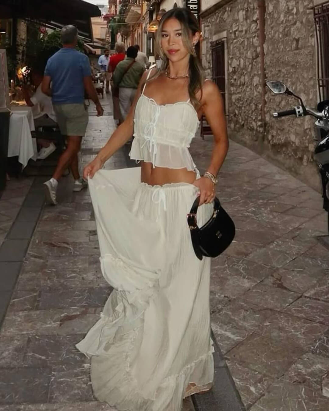 Valerie Ruched Cami Maxi Skirt Set