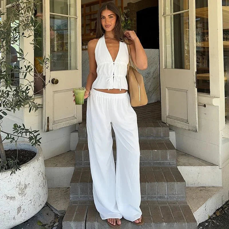 Kira Halter ensemble deux pièces en coton