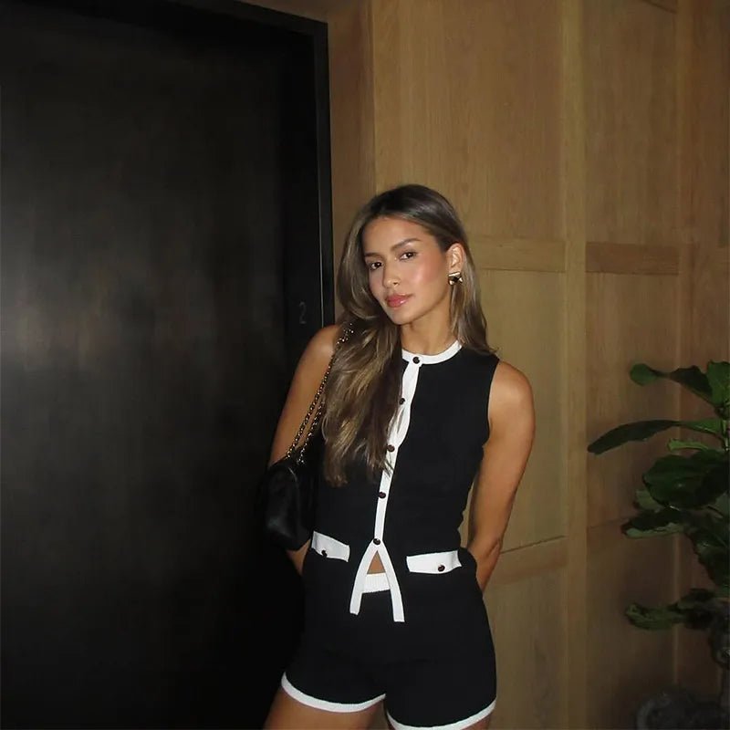 Ensemble short tricoté Sarah
