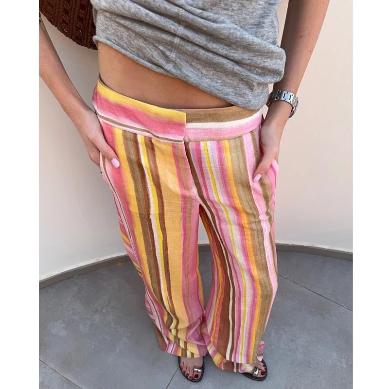 Pantalon palazzo à jambes larges Sara