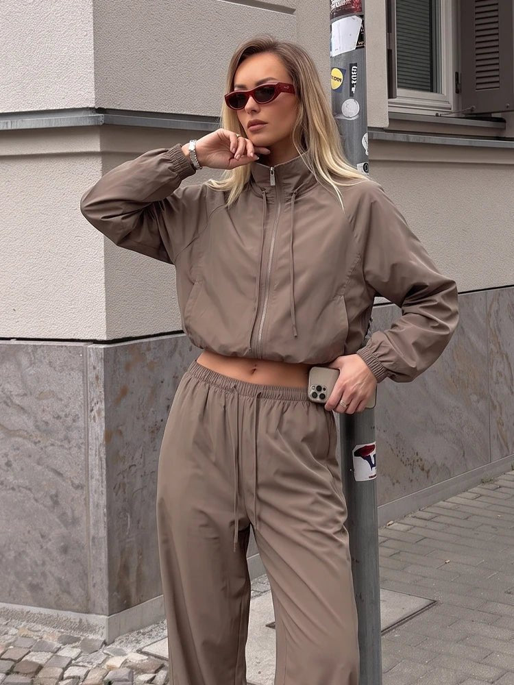Ensemble blazer ajusté Angela & pantalon large