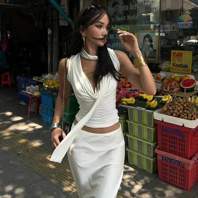 Natasha Tie-Up Sleeveless Top
