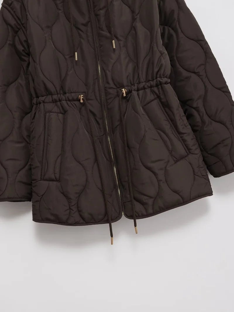 ZEYA - Abbie Hooded Quilted Jacket with Drawstring