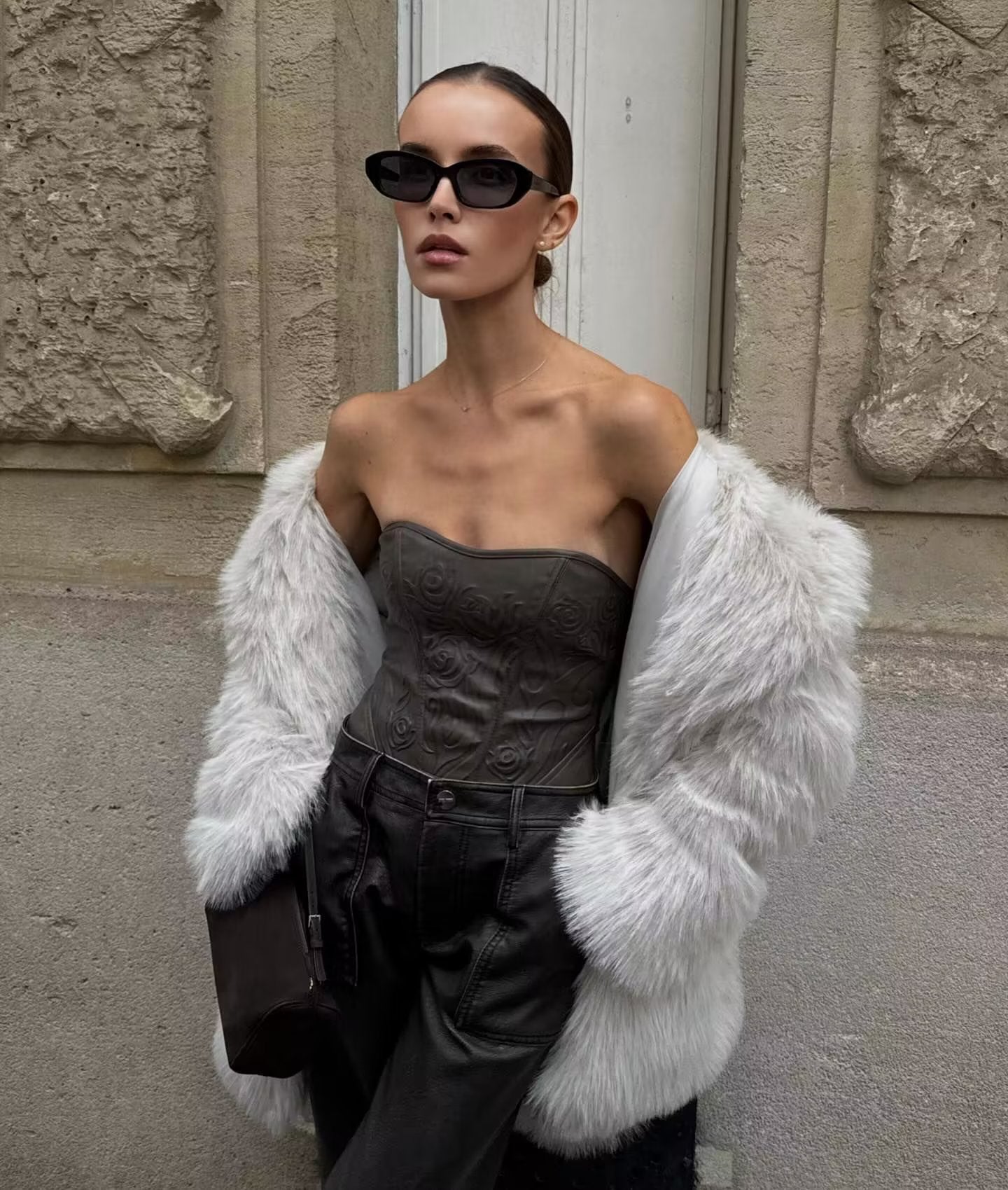 ZEYA - Agnes Mid Length faux fur Coat