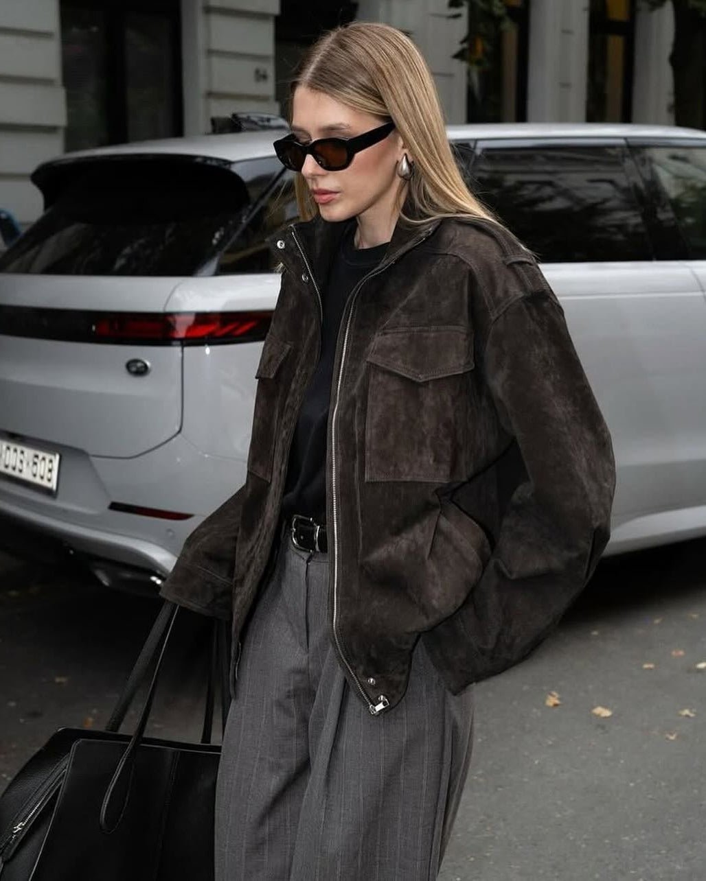 ZEYA - Alexandra High - Neck suede Jacket