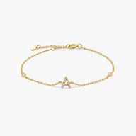 Bracelet à breloques lettre Aline