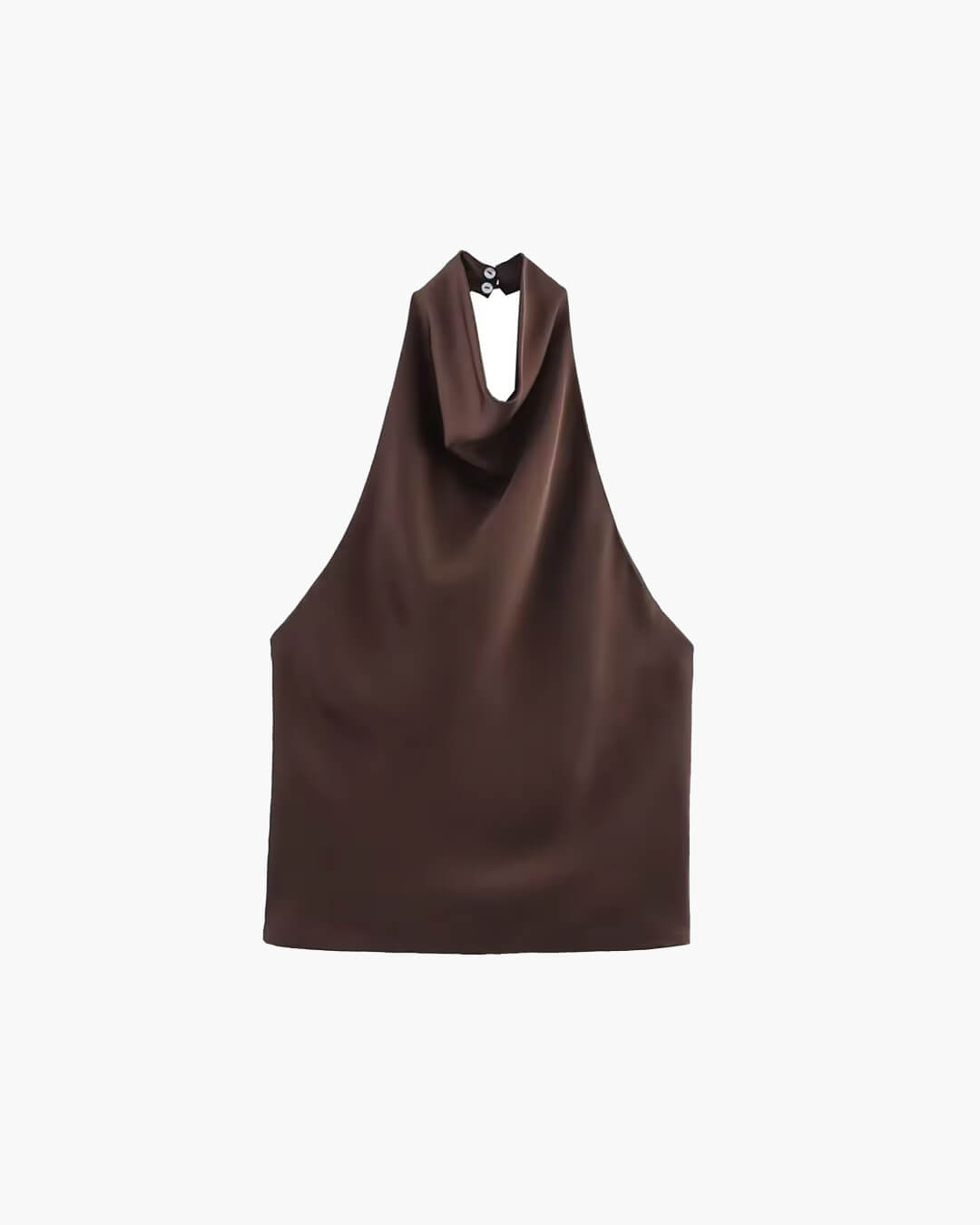 ZEYA - Allison Halter Backless Satin Top